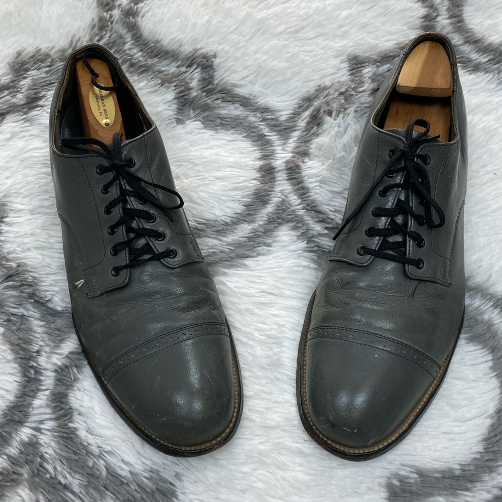 Stacy Adams Grey Cap-Toe Oxfords 11 D
